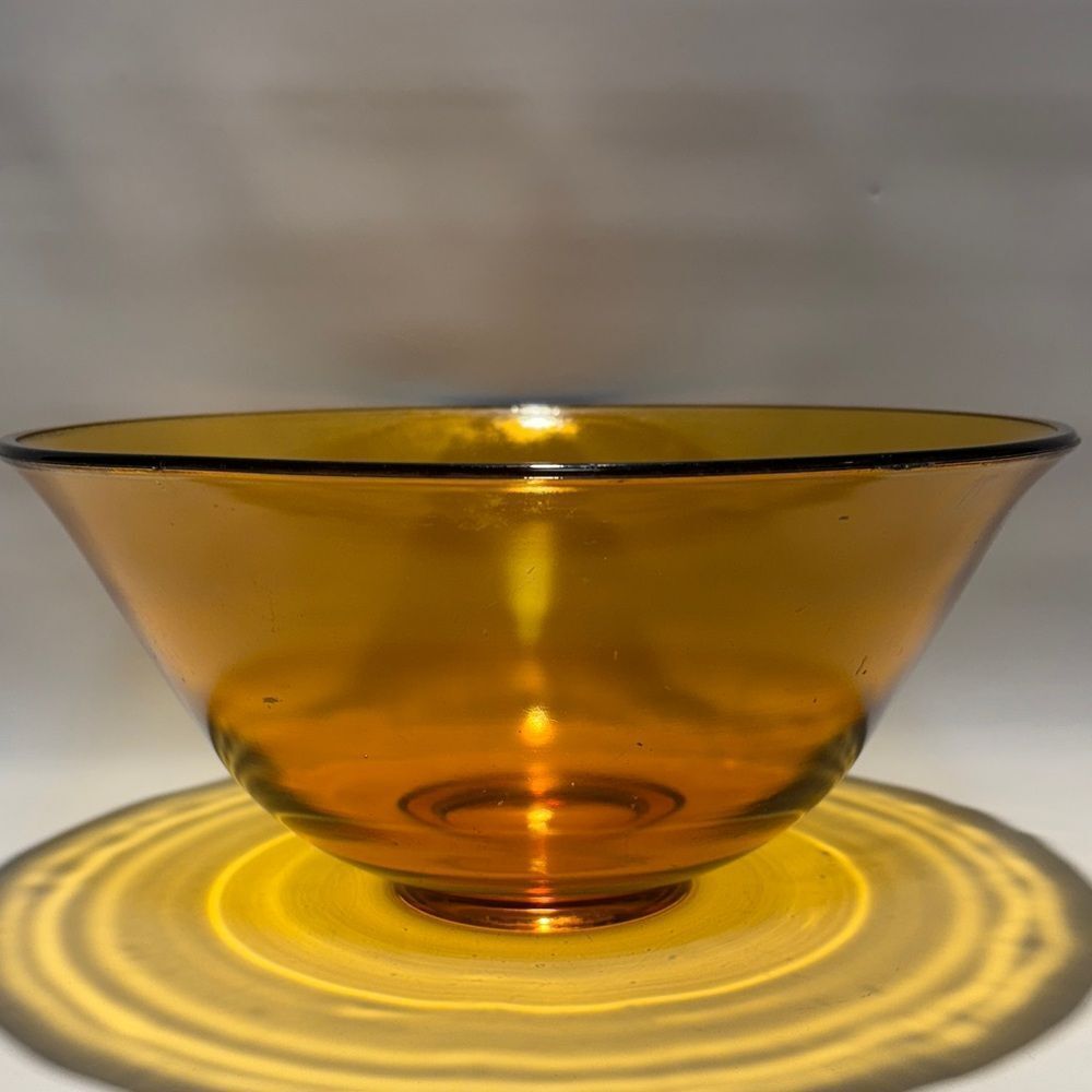 Amber Glass Bowl